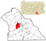 York County Pennsylvania incorporated and unincorporated areas West Manchester township highlighted